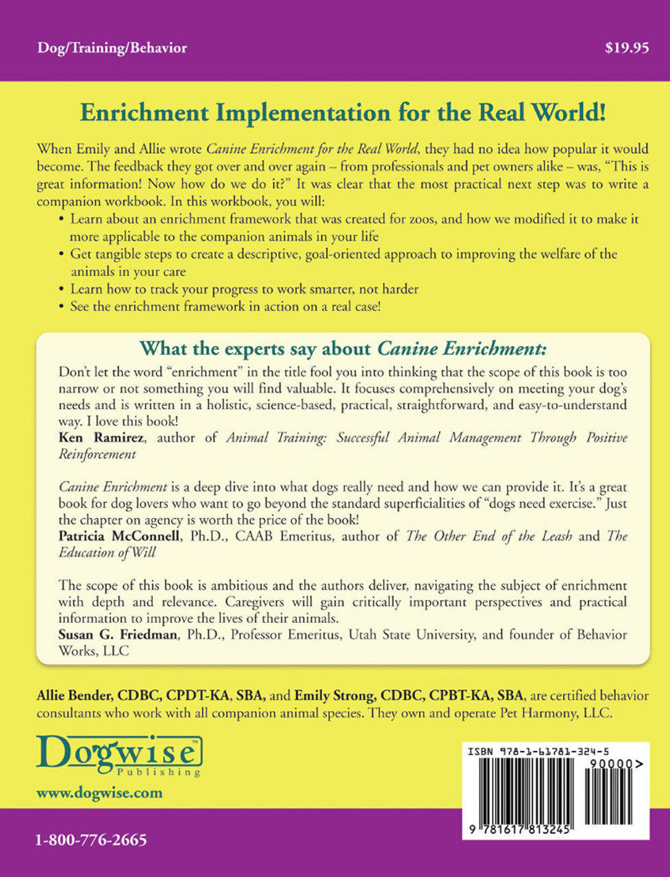 Book: Canine Enrichment for the Real World Workbook