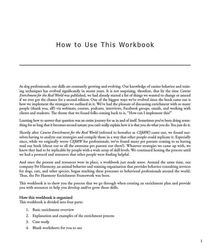 Book: Canine Enrichment for the Real World: Workbook