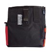 The SALE: Doggone Good Rapid Rewards Treat Pouch by Your Whole Dog is a black and red utility bag with a clip and several compartments, making it perfect for dog trainers.