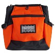 A small, bright orange and black tool pouch with a front pocket and carrying handles, perfect for dog trainers as the Your Whole Dog SALE: Doggone Good Rapid Rewards Treat Pouch.