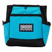 The Doggone Good Rapid Rewards Treat Pouch by Your Whole Dog is a turquoise and black insulated lunch bag with a top zipper and a front pocket, featuring a rectangular logo on the front, making it perfect for use as a treat bag or Rapid Rewards Training Pouch.