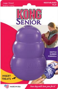 Your Whole Dog's KONG Classic Senior dog toy in purple packaging.