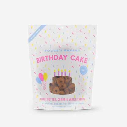 A bag with Bocce's Bakery: Birthday Cake Biscuits (5oz/141g) on it, perfect for carrying treats for your pup from Your Whole Dog.