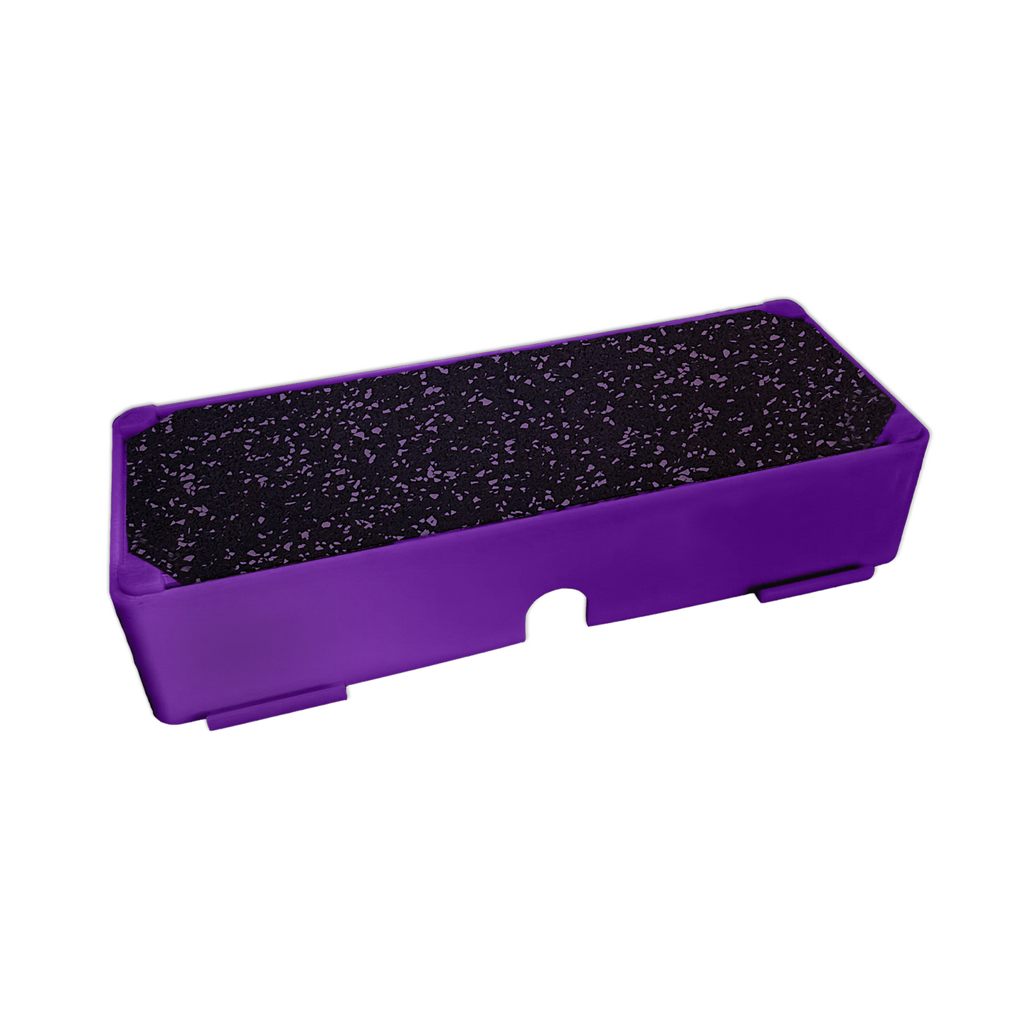 A purple Flexiness FlexBloxBar from Your Whole Dog, featuring a black, speckled non-slip surface.