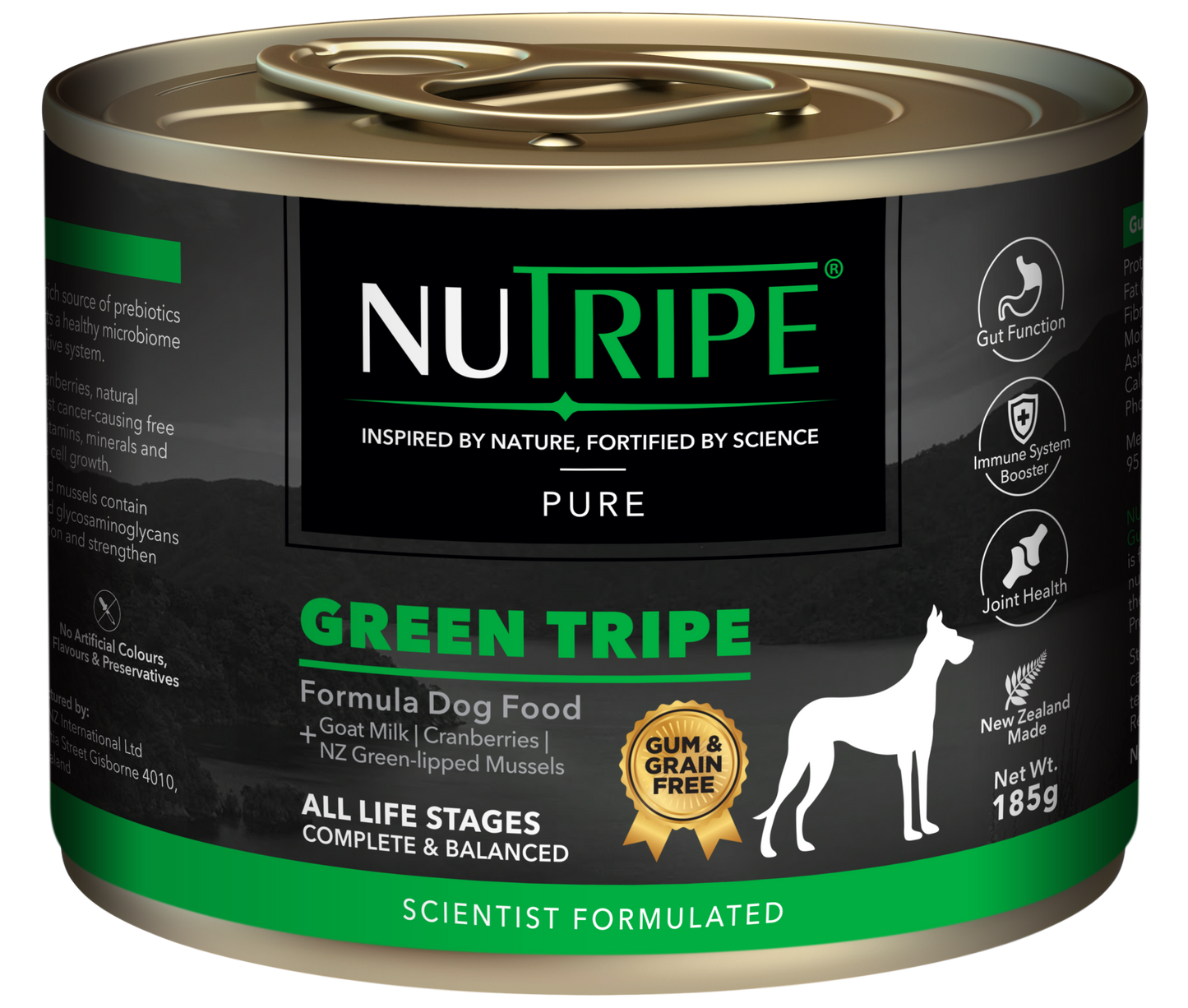Your Whole Dog's NUTRIPE PURE Green Tripe Formula Dog Food (185g cans).
