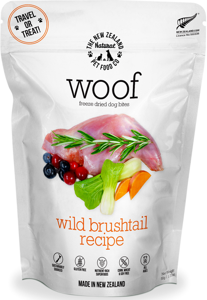 Your Whole Dog: Wild Brushtail Freeze Dried Food.