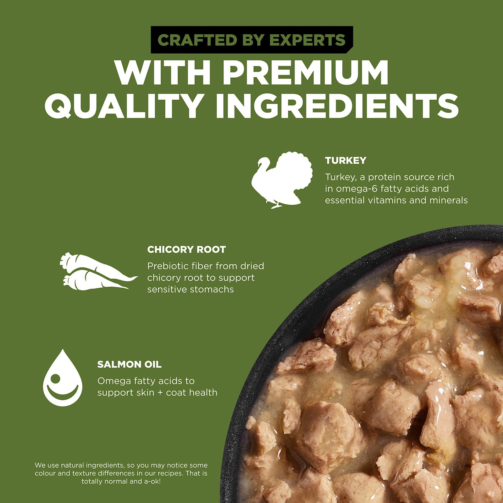 Your Whole Dog GO! SOLUTIONS SENSITIVITIES Shredded Turkey (354g) is a wet canned dog food with turkey, chicory root, and salmon oil—ideal for pet owners wanting limited ingredient or grain free nutrition for their dogs.