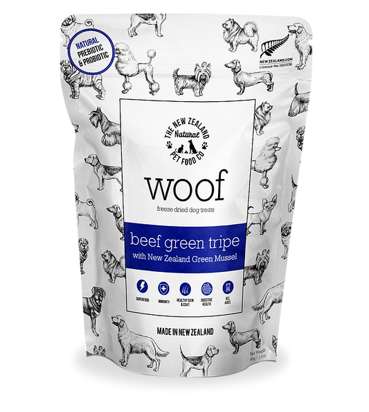 Your Whole Dog: Beef Green Tripe & Mussel Treats (40g) dry dog food.