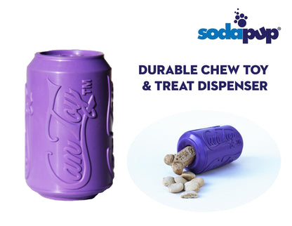 SALE: Soda Pup CAN TOY & TREAT DISPENSER, a durable dog enrichment toy by Your Whole Dog.
