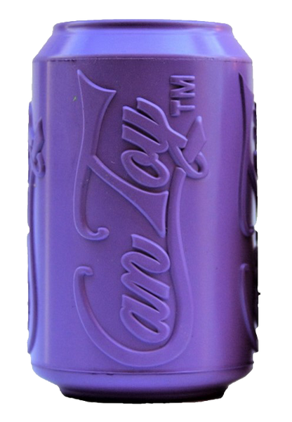 Purple Your Whole Dog can cooler, perfect for keeping your SALE: Soda Pup CAN TOY & TREAT DISPENSER cold on hot days.
