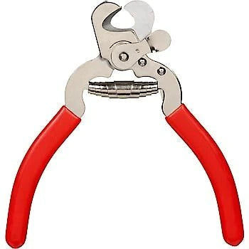 Millers Forge's Renowned Red-Handled Nail Clippers feature a circular cutting blade and spring mechanism, making them ideal for dog nail grooming.