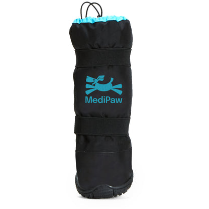 A black boot featuring the keyword "modpaw" from Your Whole Dog's MediPaw: Rugged X-Boot items.