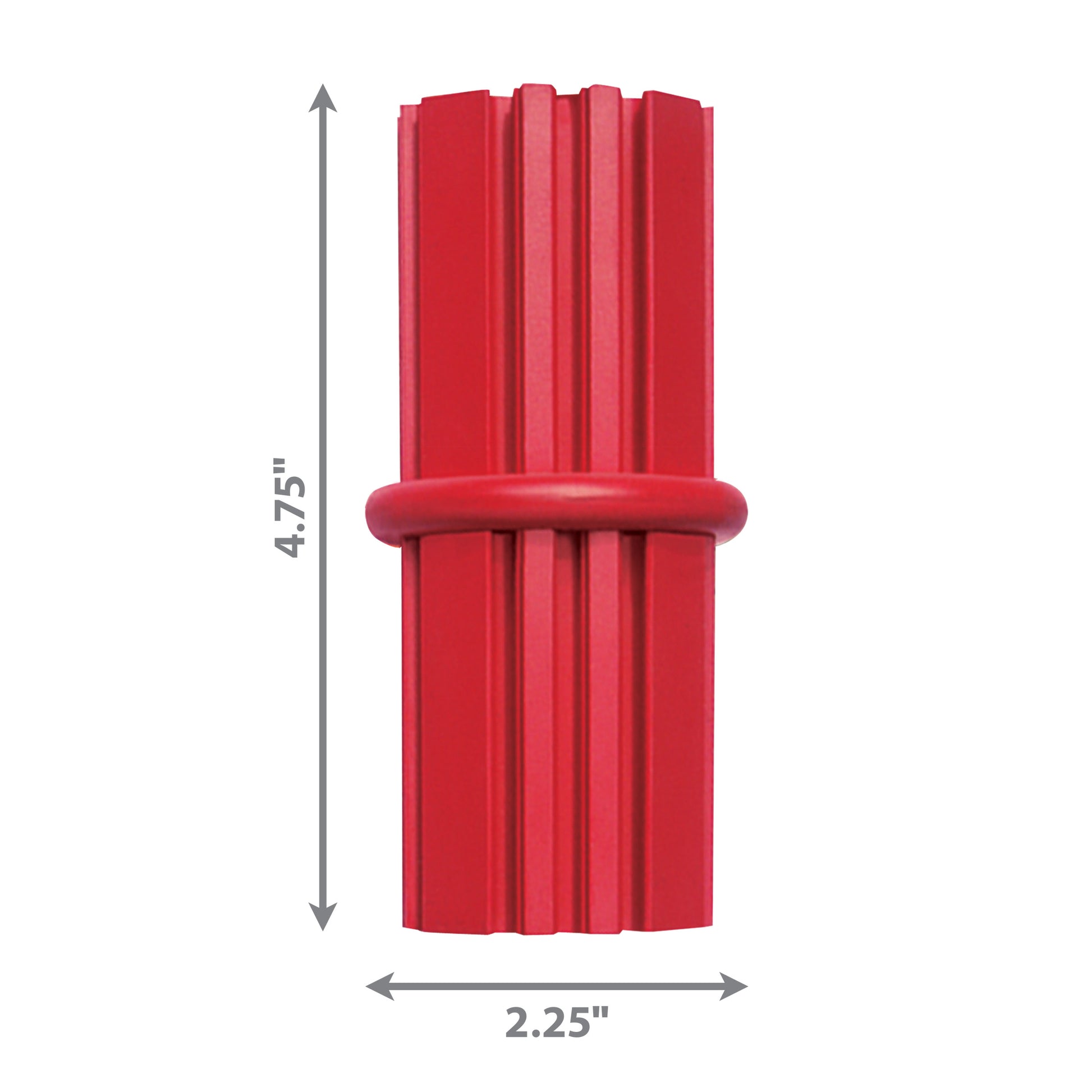An image of a SALE: KONG Dental Stick with measurements, designed to promote dental health for gums and teeth by Your Whole Dog.