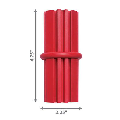 An image of a SALE: KONG Dental Stick with measurements, designed to promote dental health for gums and teeth by Your Whole Dog.