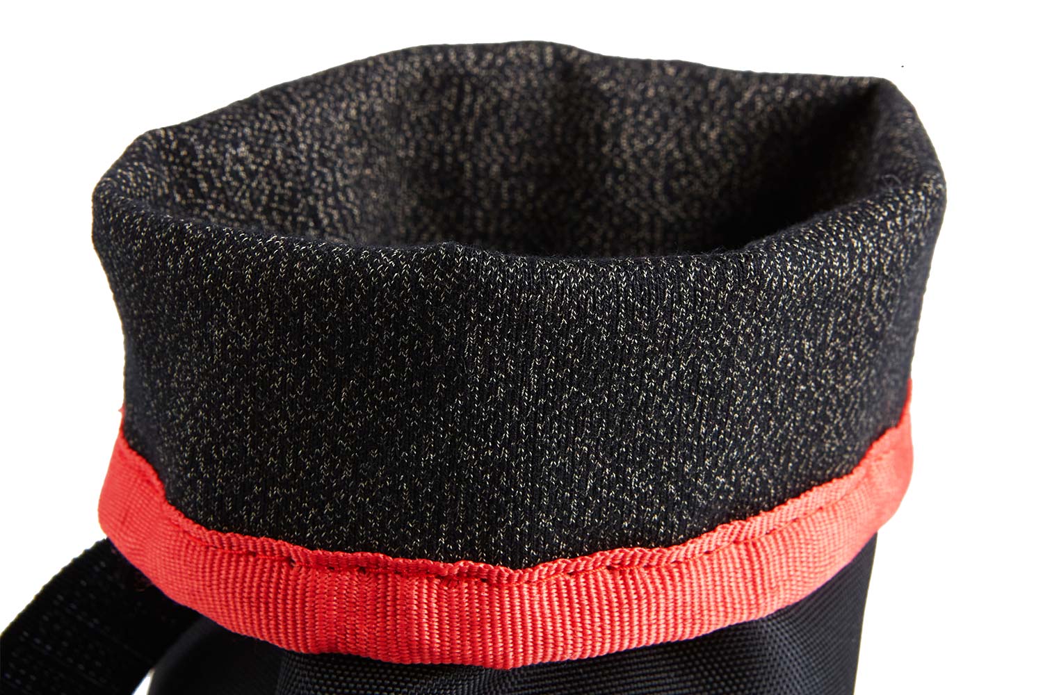 A black and red Your Whole Dog MediPaw: Healing Slim Boot bag with a zipper, perfect for storing your Your Whole Dog MediPaw: Healing Slim Boot items in Australia.