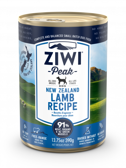 Your Whole Dog ZIWI Peak Lamb Recipe for Dogs (cans).