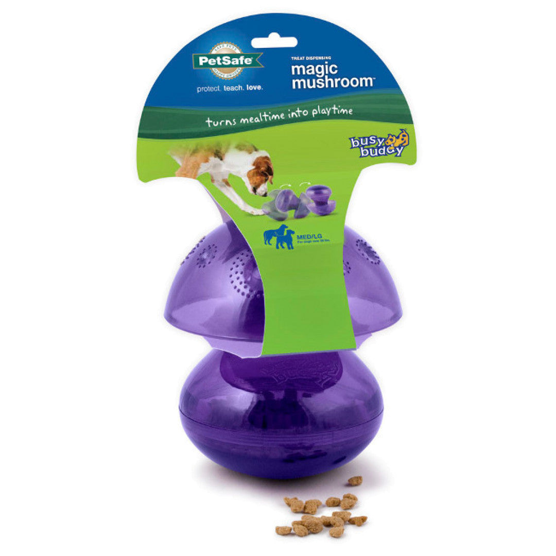 Petco CLEARANCE: Busy Buddy Magic Mushroom - SMALL dog toy with treats by Your Whole Dog.