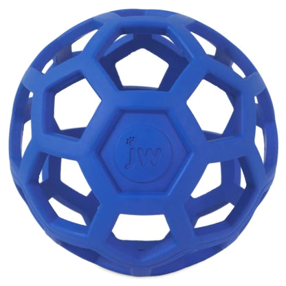 A blue JW Hol-ee Roller ball . Available from Your Whole Dog.