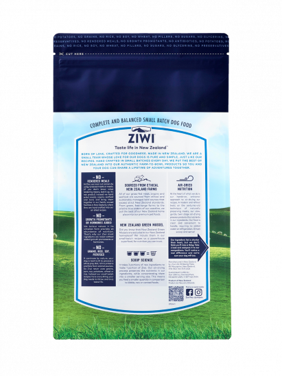 A bag of Your Whole Dog's ZIWI Peak Air-Dried Lamb Recipe for Dogs.